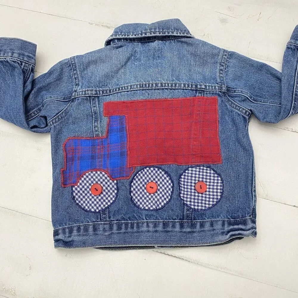 Dump Truck Embroidered Denim Trucker Jacket  Toddler 3T Children's Place